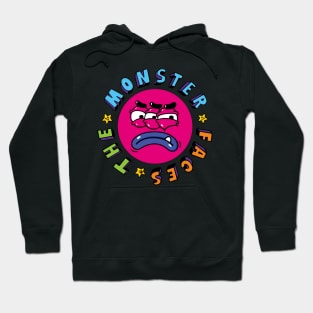 Funny Red Monster Face With Three Eyes Hoodie